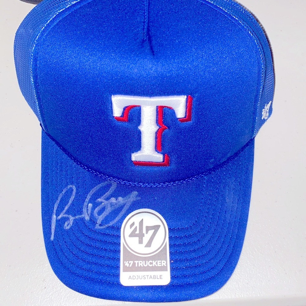 Signed Bruce Bochy Texas Ranger Hat